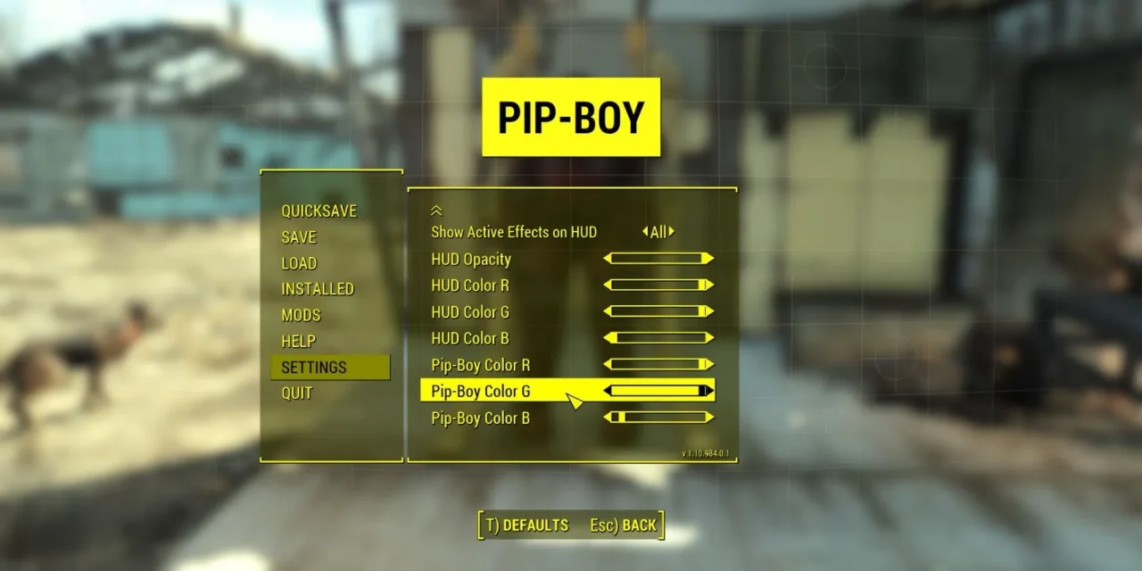 Como Mudar a Cor do Pip-Boy em Fallout 4