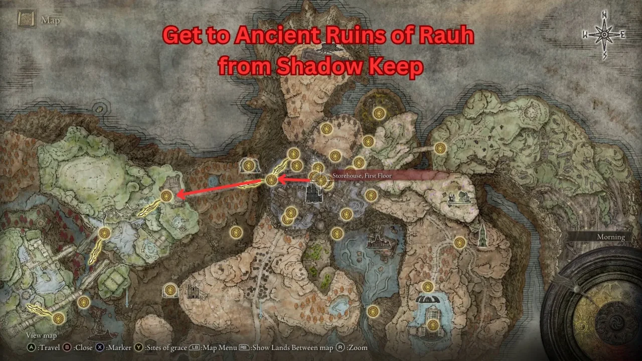 Como Chegar às Antigas Ruínas de Rauh em Elden Ring: Shadow of the Erdtree