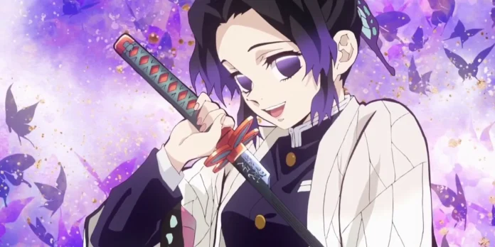 Modelo bellatrixaiden fez um apaixonante cosplay da Shinobu de Demon Slayer