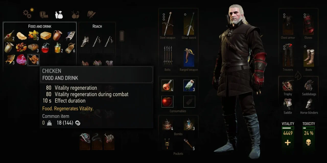 Como se Curar em The Witcher 3