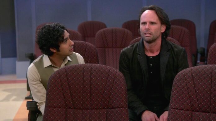 Em qual episódio Walton Goggins aparece em The Big Bang Theory?