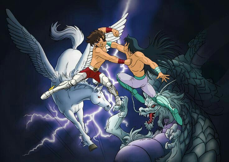 Seiya Vs Shiryu Cavaleiros do Zodiaco