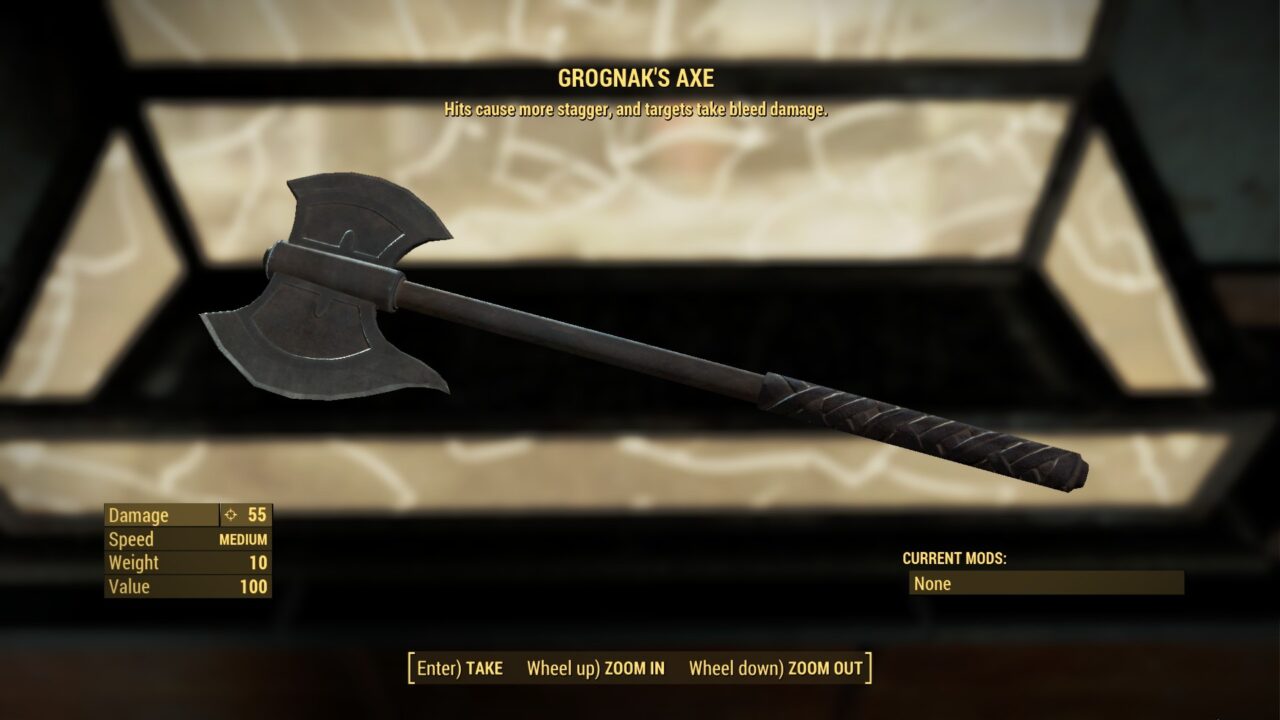 Tudo sobre o Grognak’s Axe em Fallout 4