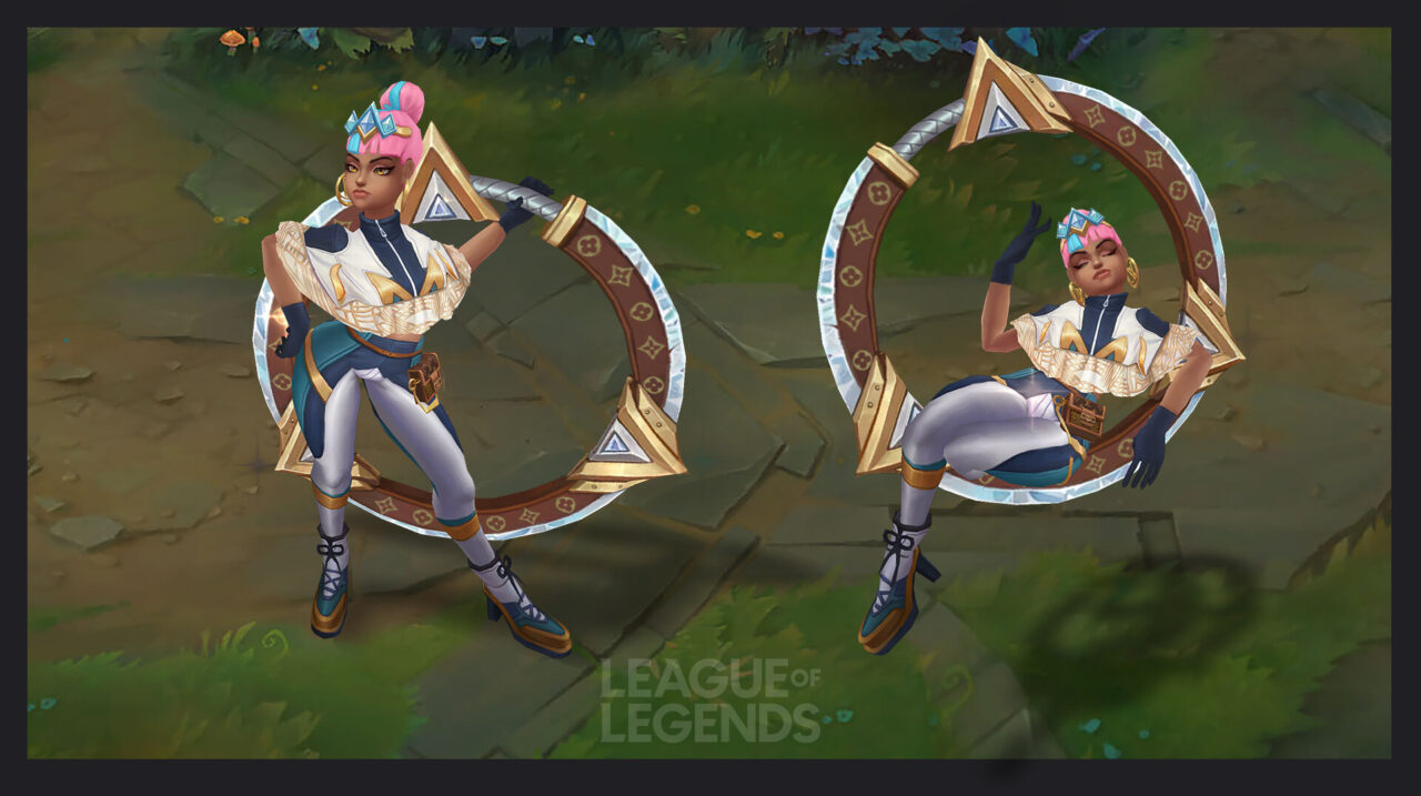 Este é um perfeito cosplay da skin Qiyana True Damage de Prestigio de League of Legends