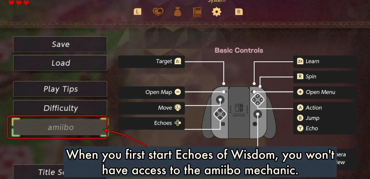 Zelda: Echoes of Wisdom - Como usar um Amiibo