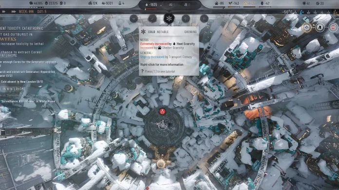 Frostpunk 2 - Como diminuir o frio