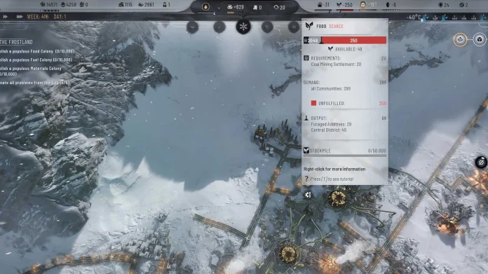 Frostpunk 2 - Como Diminuir a Fome