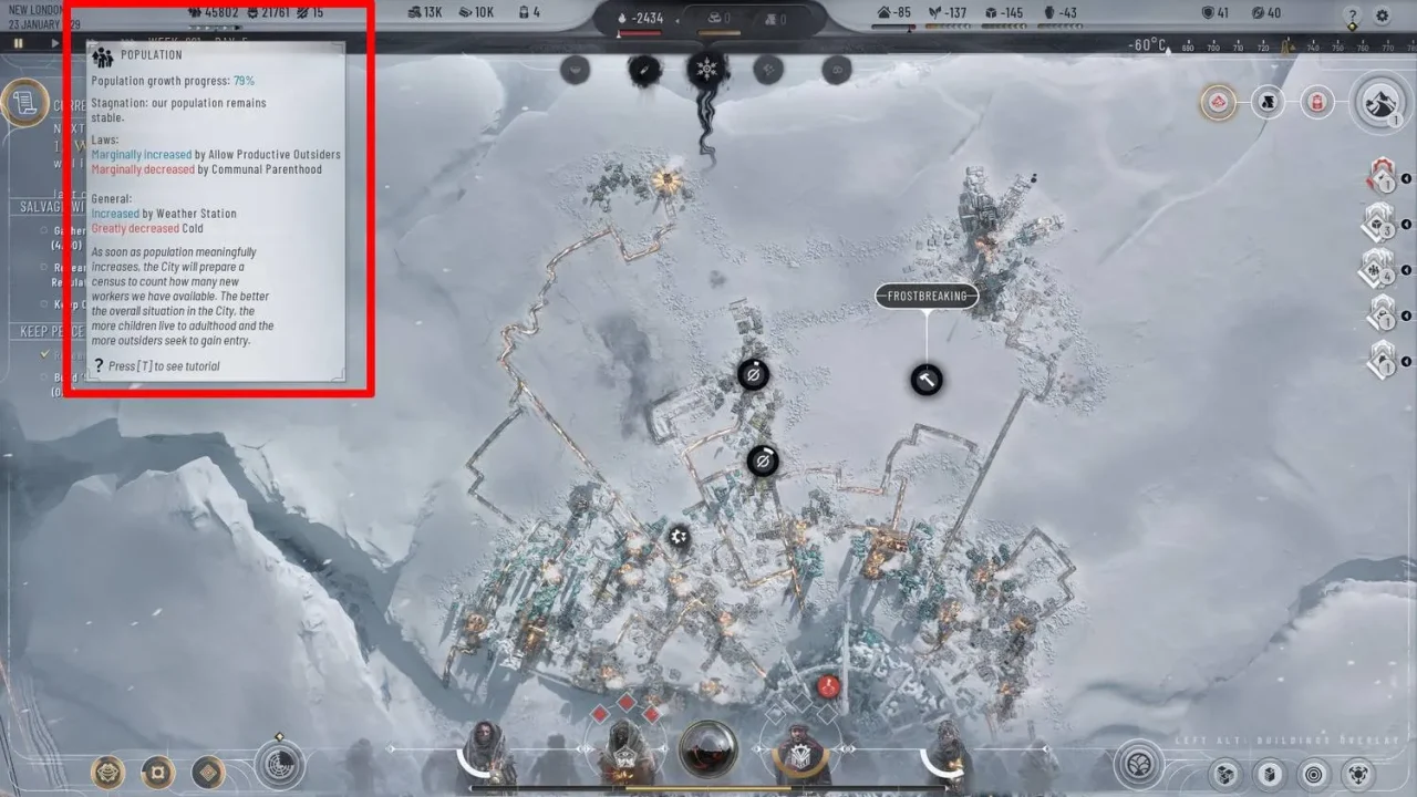 Frostpunk 2 - Como conseguir mais força de trabalho