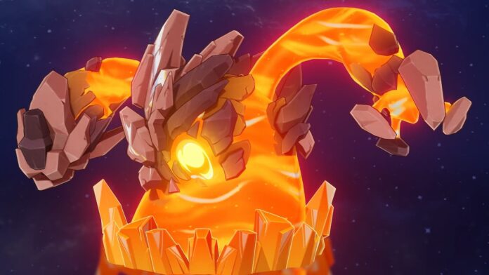 genshin impact avatar fluido de lava