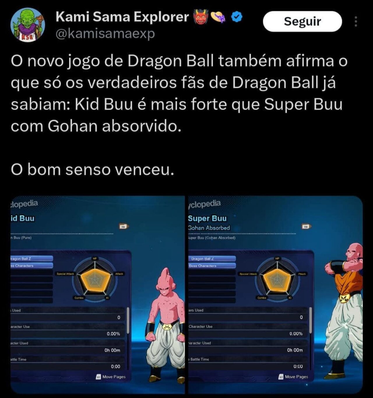 Quem é mais forte entre Kid Buu e Majin Buu com Gohan Absorvido