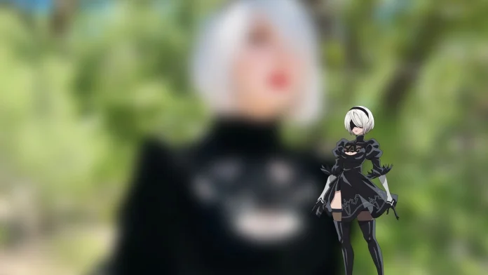 Modelo kaidacosplay fez um apaixonante cosplay da 2B de Nier Automata