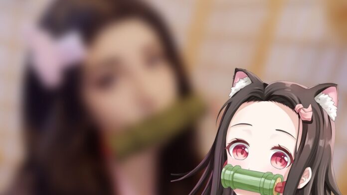 Modelo makieraclea fez um encantador cosplay da Nezuko de Demon Slayer