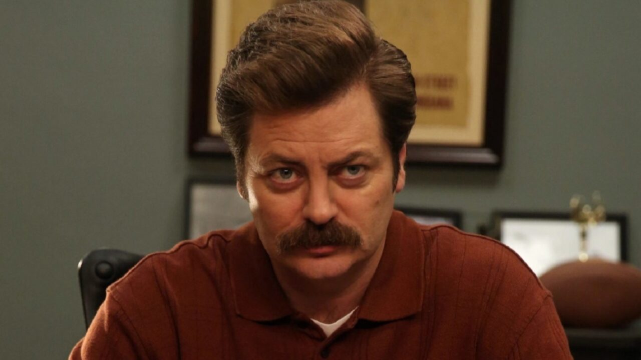 Em qual episódio de Parks and Recreation Ron Swanson prova Bacon Vegano?