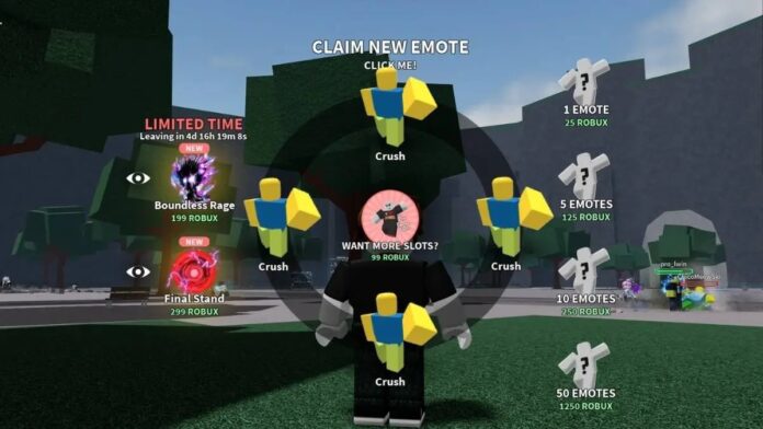 Roblox Strongest Battlegrounds - Como obter o emote Prison Realm