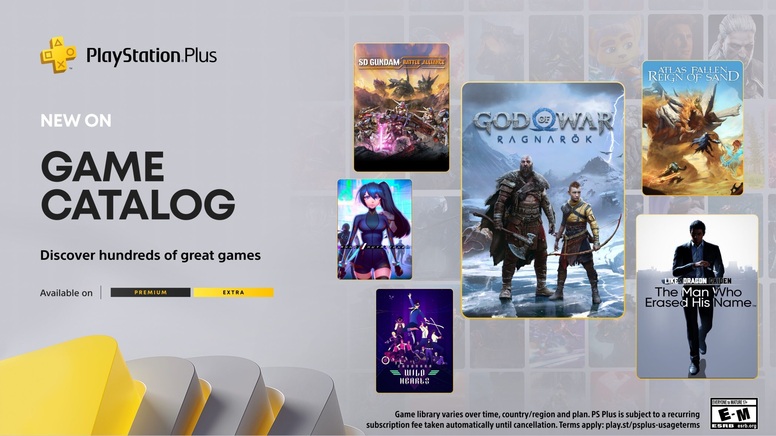 PS Plus de Janeiro traz God of War Ragnarok, Like a Dragon Gaiden e mais