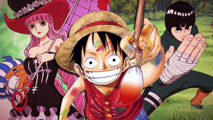 Crossover inusitado de One Piece e Naruto mostra Rock Lee e Perona juntos