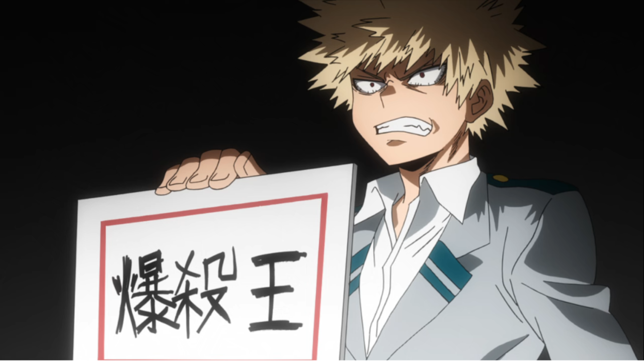 Qual é o Nome de Herói de Bakugo em My Hero Academia? 