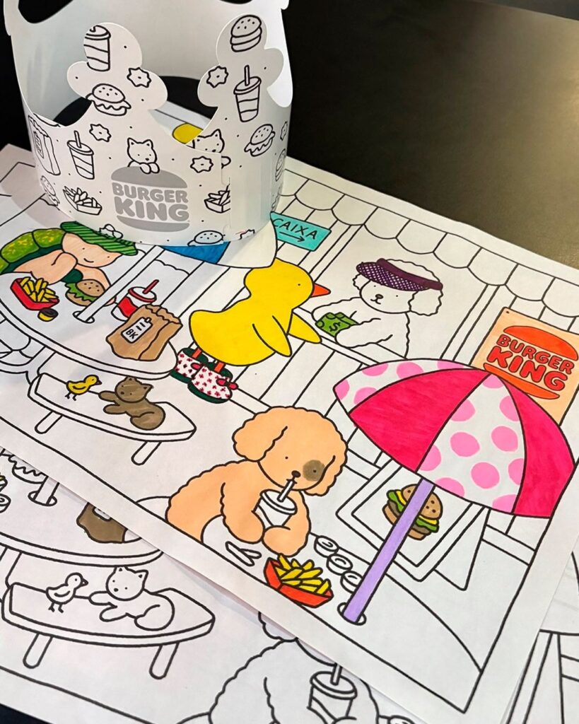 Burger King aposta em criatividade e lança collab imersiva com Bobbie Goods e Faber-Castell