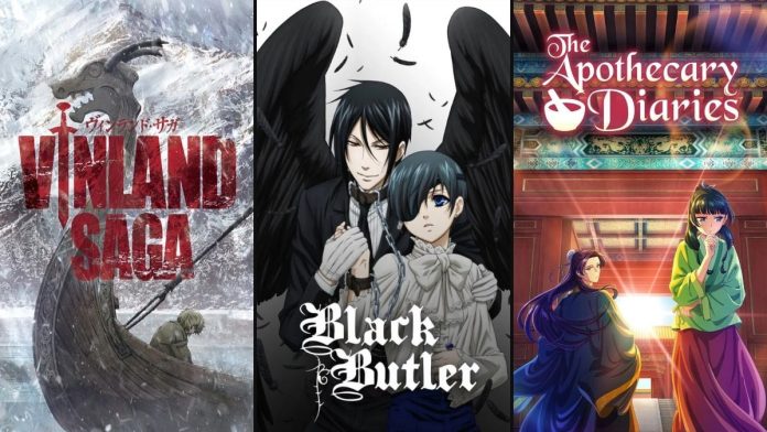 Os 15 melhores animes históricos ranqueados por precisão