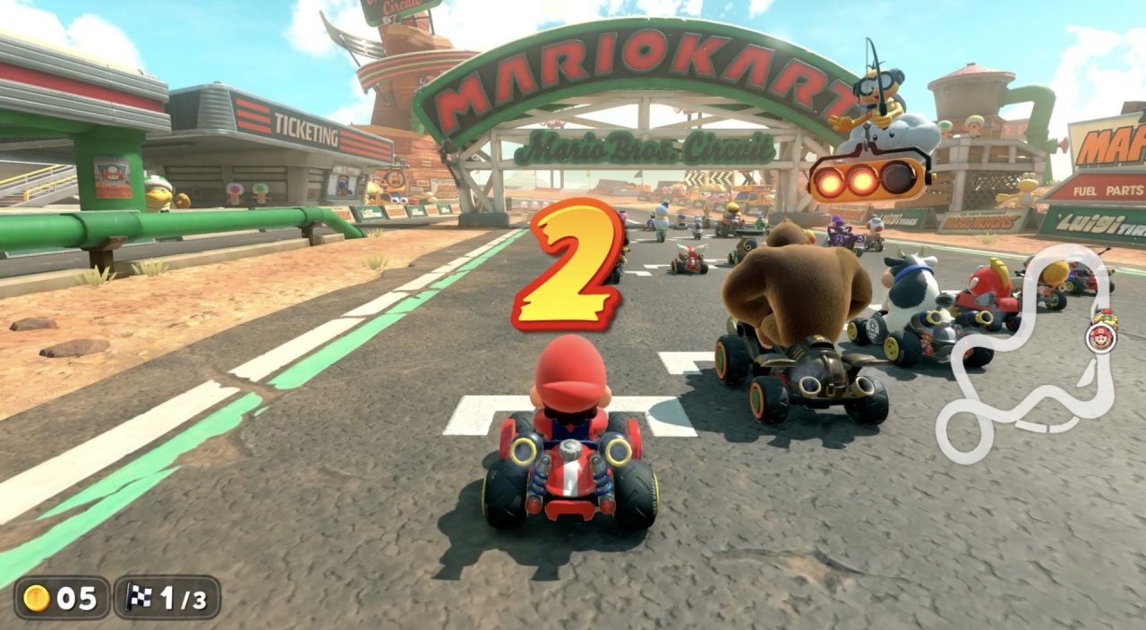 Mario Kart World - Como ganhar impulso no início da corrida