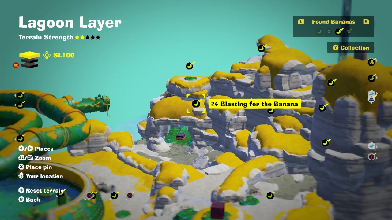 Donkey Kong Bananza - Todas as bananas na Camada da Lagoa