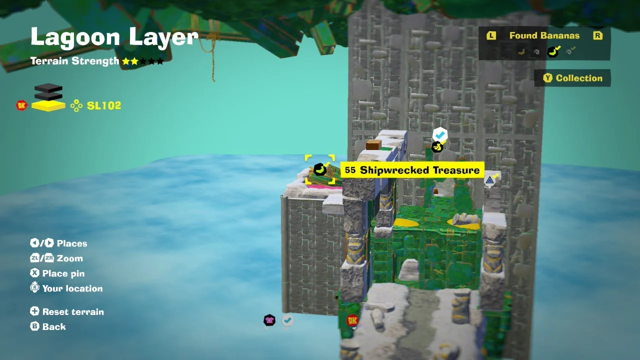 Donkey Kong Bananza - Todas as bananas na Camada da Lagoa