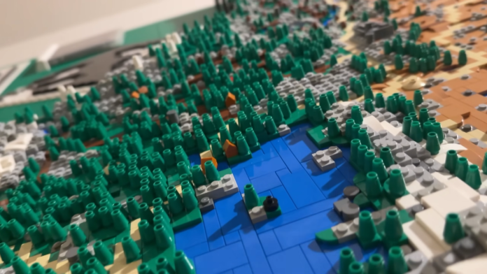 Fã recria mapa de Skyrim em LEGO com mais de 70 mil peças e quebra recorde