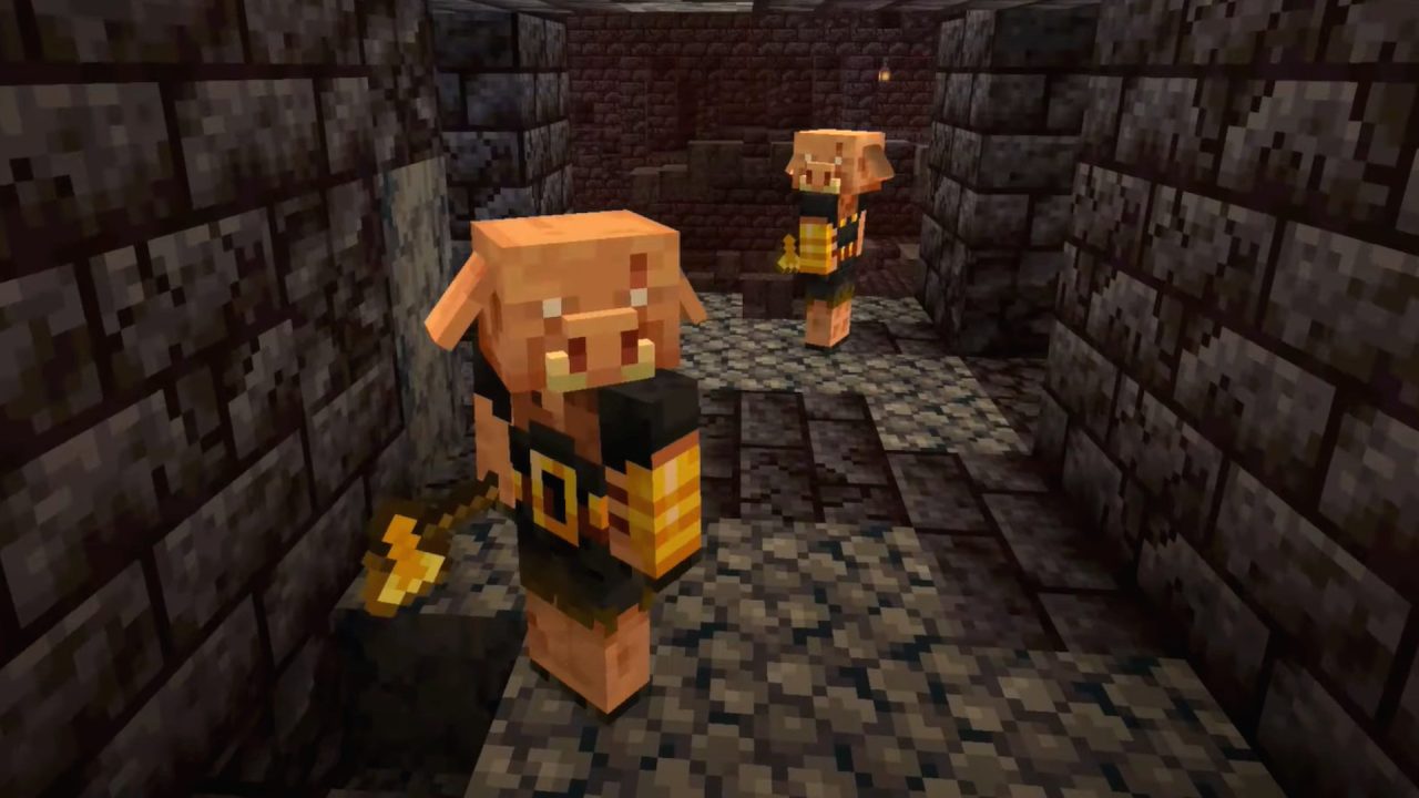 Por que os Piglins dropam carne quando morrem no filme de Minecraft?