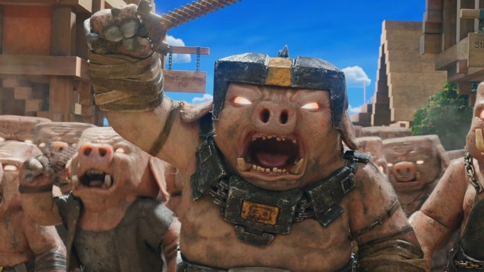 Por que os Piglins dropam carne quando morrem no filme de Minecraft?