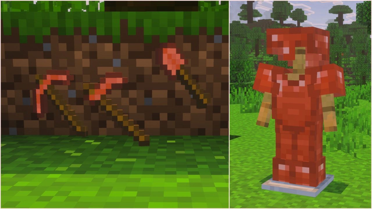 Como fabricar armaduras e ferramentas de cobre no Minecraft