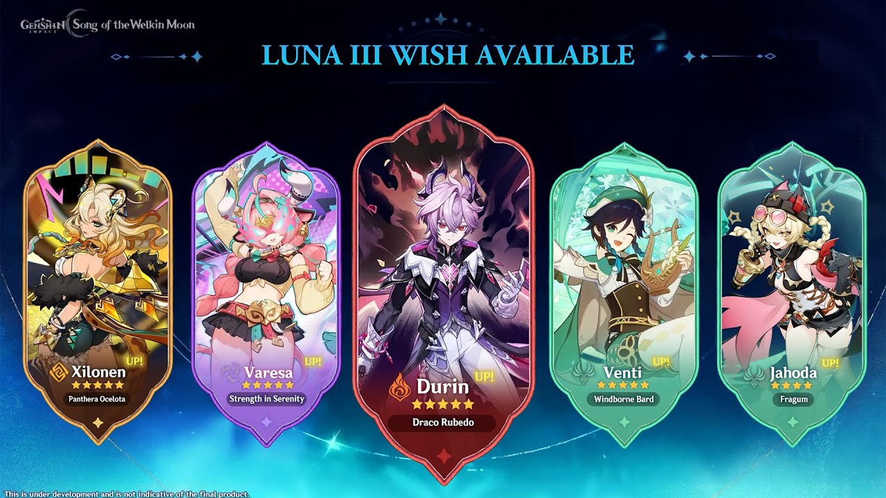 Genshin Impact Luna III: Durin e Jahoda chegam em dezembro com novos banners