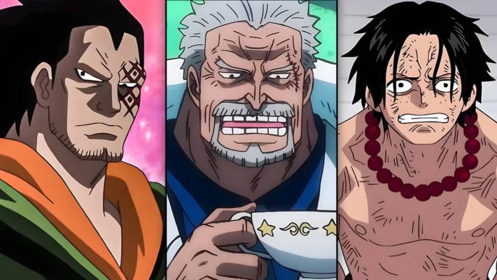 One Piece 1166 - Garp desafia os fuzileiros navais por Dragon mas não salvou Ace
