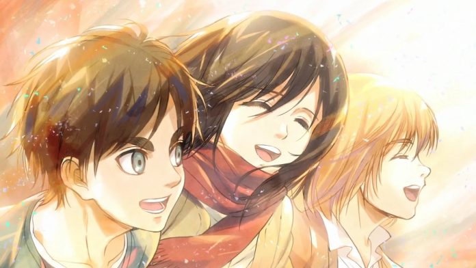 Attack on Titan retorna com nova arte do trio principal