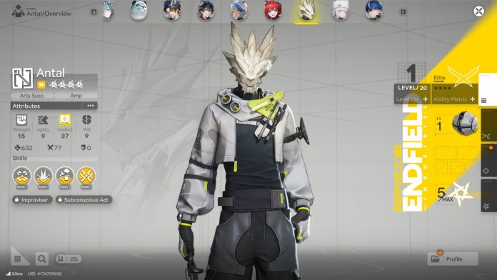 Arknights: Endfield - Melhor build para Antal