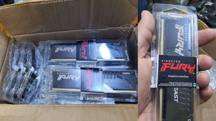 usuário comprou pallets de devolução da Amazon por 100 dólares e recebeu 40 memórias DDR5 avaliadas em 7 mil dólares