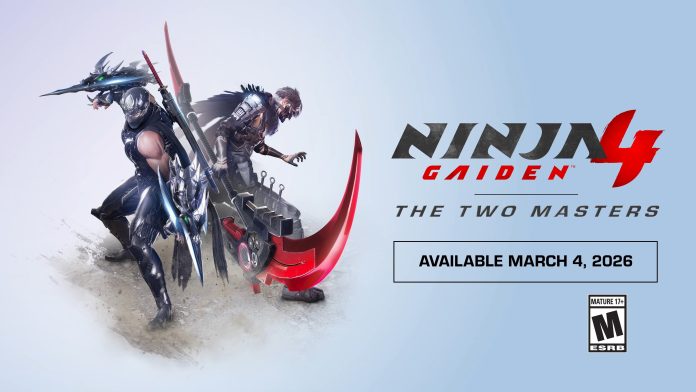 Team Ninja anuncia lançamento do DLC The Two Masters para NINJA GAIDEN 4 em março