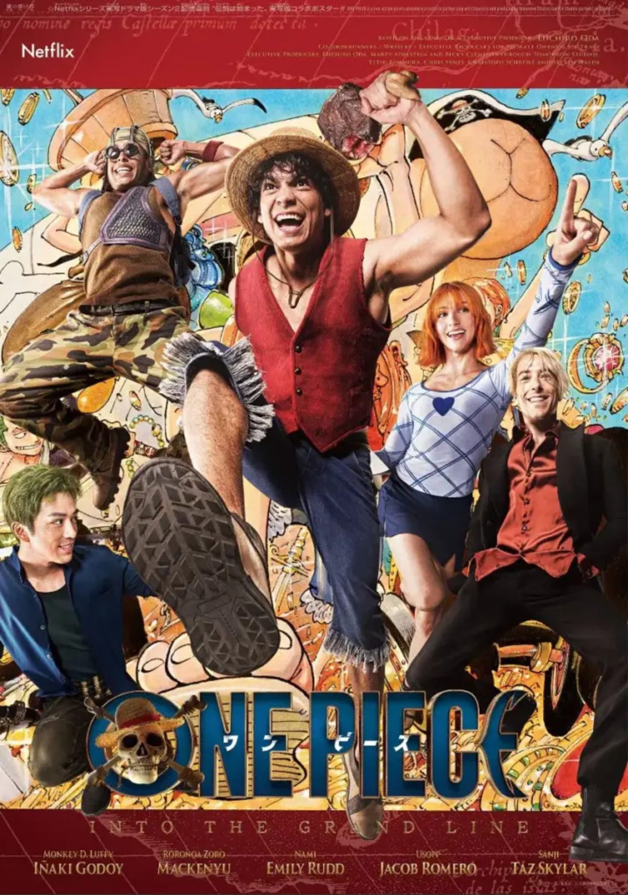 Elenco do live action de One Piece recria capa clássica do Volume 12 do mangá