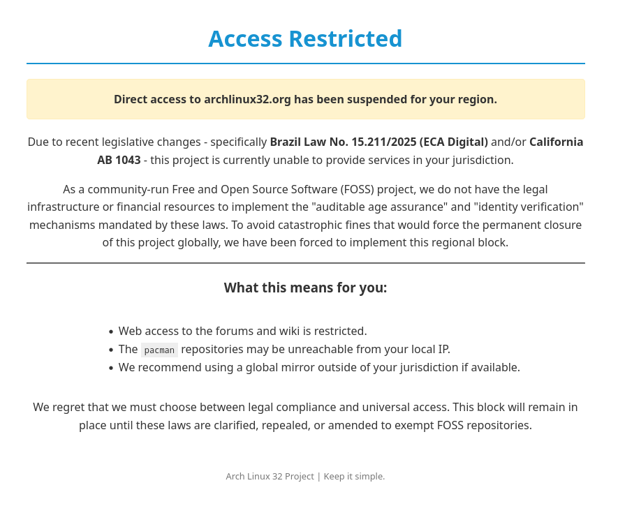 Versão do Linux focada em PCs velhos é bloqueado no Brasil após ECA Digital