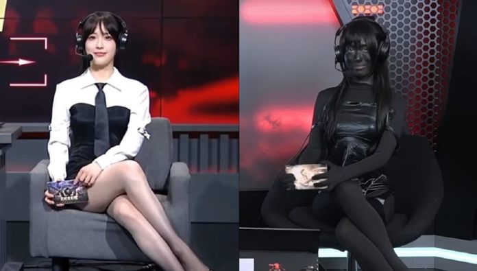 Comentarista de Esports aparece coberta de tinta preta após críticas por suposta saia “reveladora”