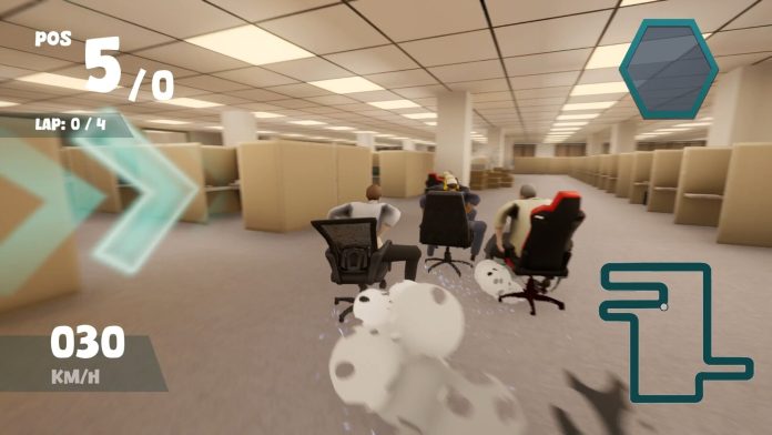 Jogo indie viraliza com corridas em cadeiras de escritório