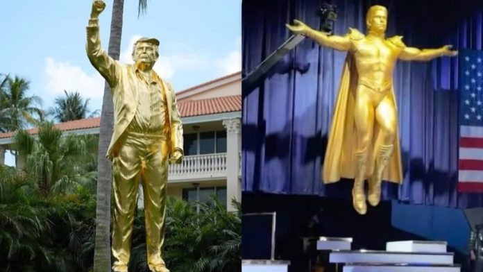 Trump ganha estátua de ouro e paralelo com The Boys deixa criador da série sem palavras