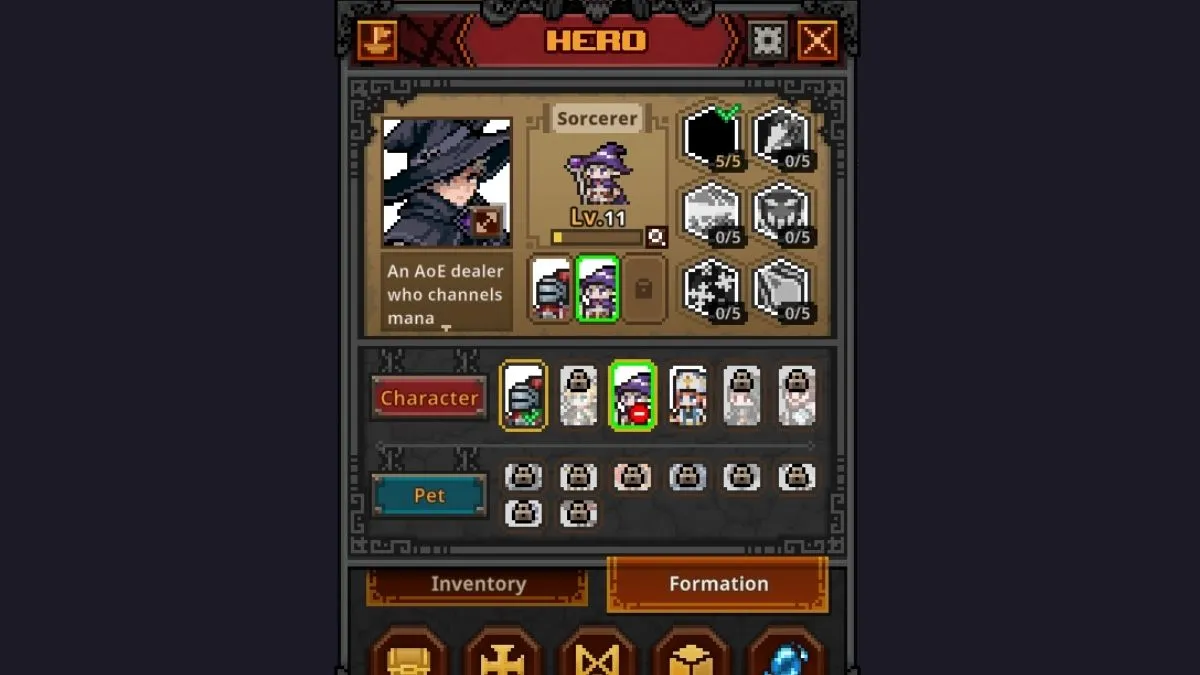 Task Bar Hero – Guia das Melhores Combinações de Heróis e Formações