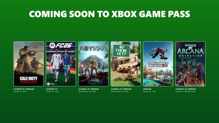 Xbox Game Pass adiciona EA Sports FC 26, RV There Yet e Winds of Arcana em junho