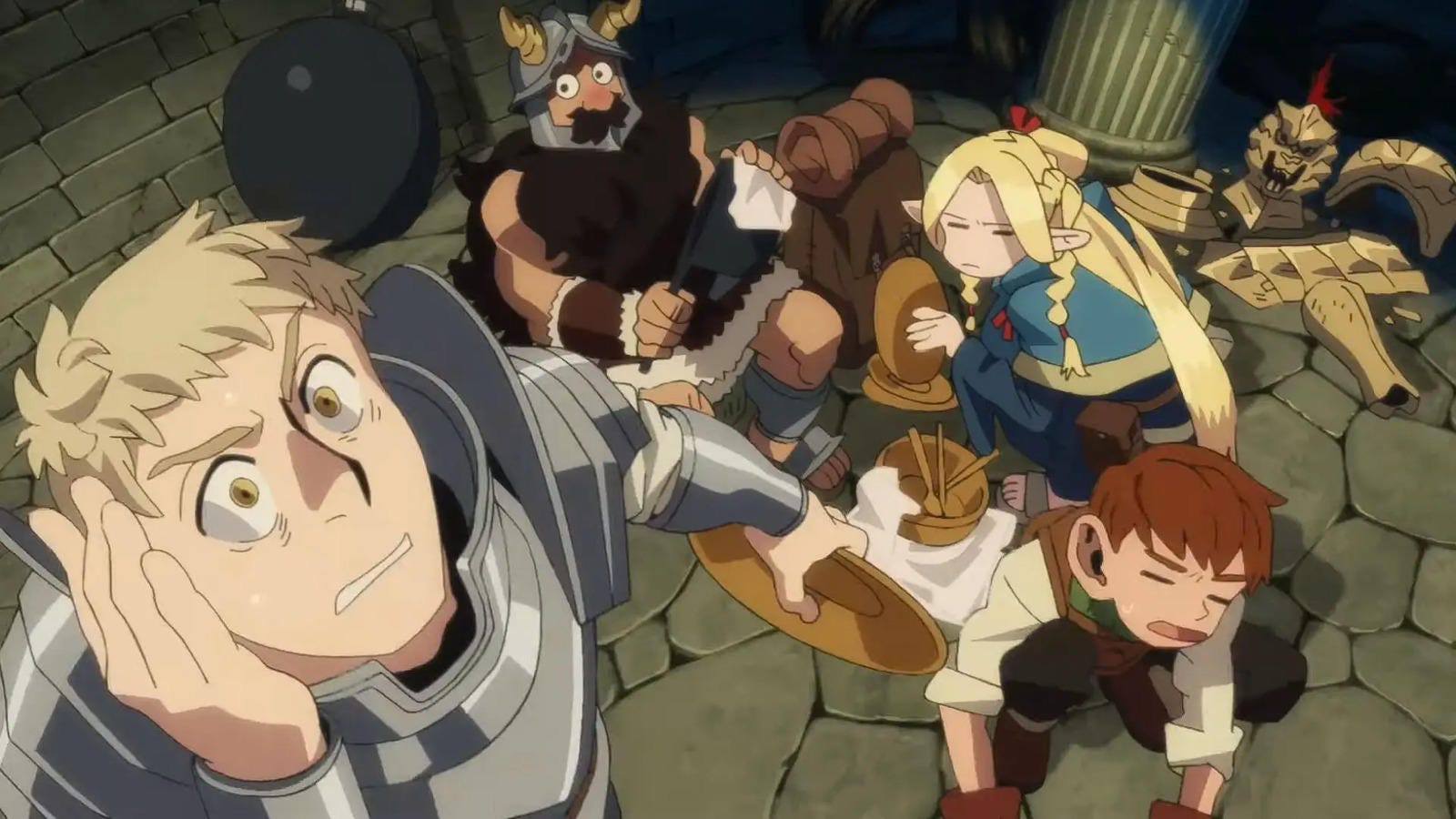2ª temporada de Dungeon Meshi ganha arte e data de estreia na Netflix