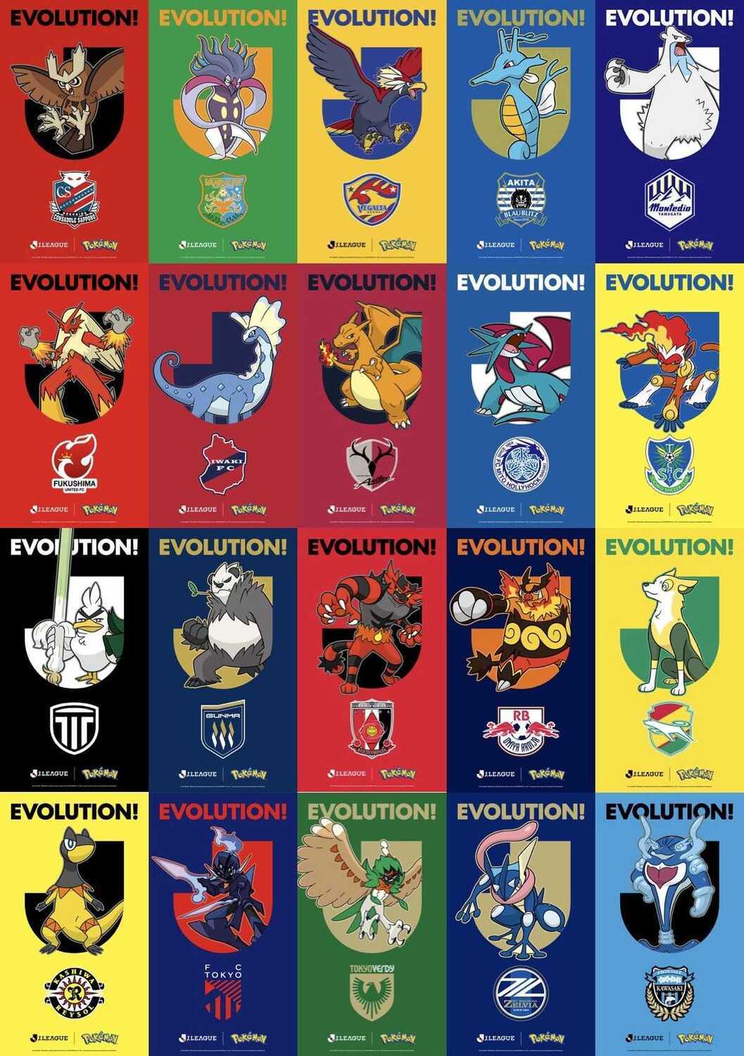 Liga japonesa de futebol revela 60 Pokémons parceiros e distribuirá 1 milhão de brindes exclusivos