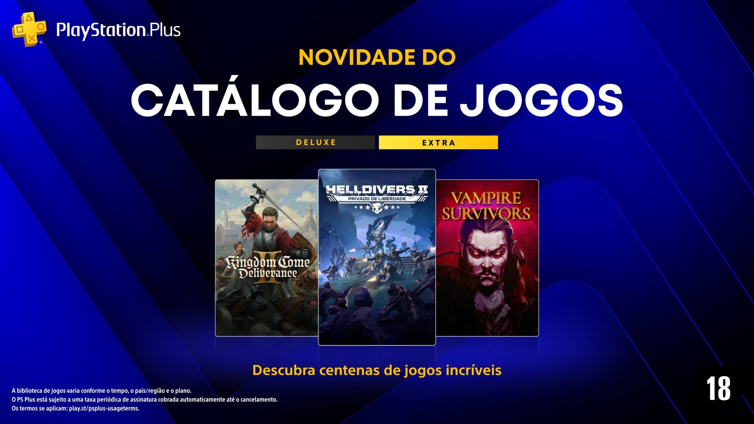 PS Plus recebe Helldivers 2, Kingdom Come Deliverance 2 e mais jogos em agosto