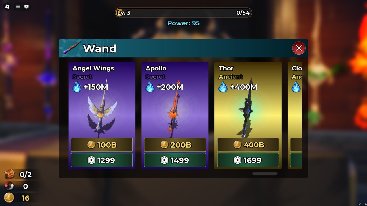 Roblox - Todas as varinhas em Magic Loot