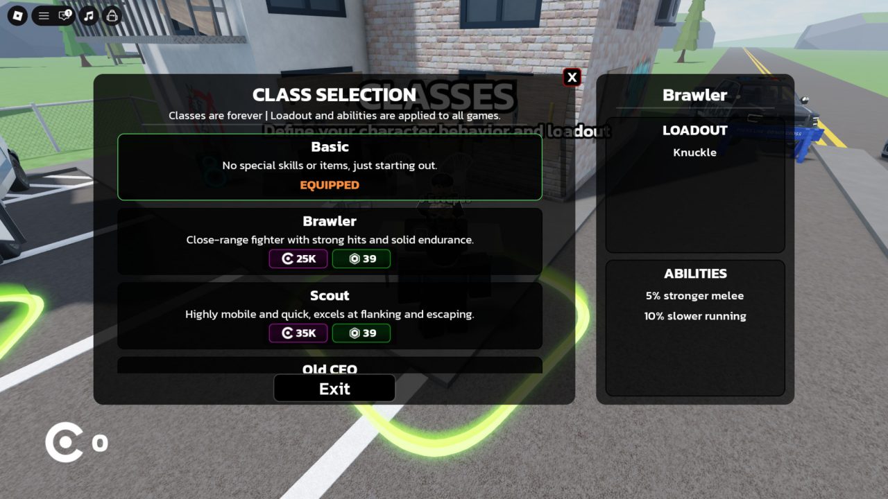 Roblox - Todas as classes em Runaways