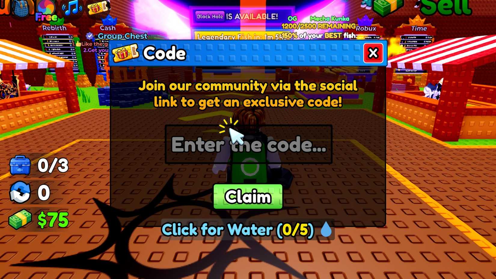 Roblox +1 Drain Water Per Click – Códigos de Agosto de 2026