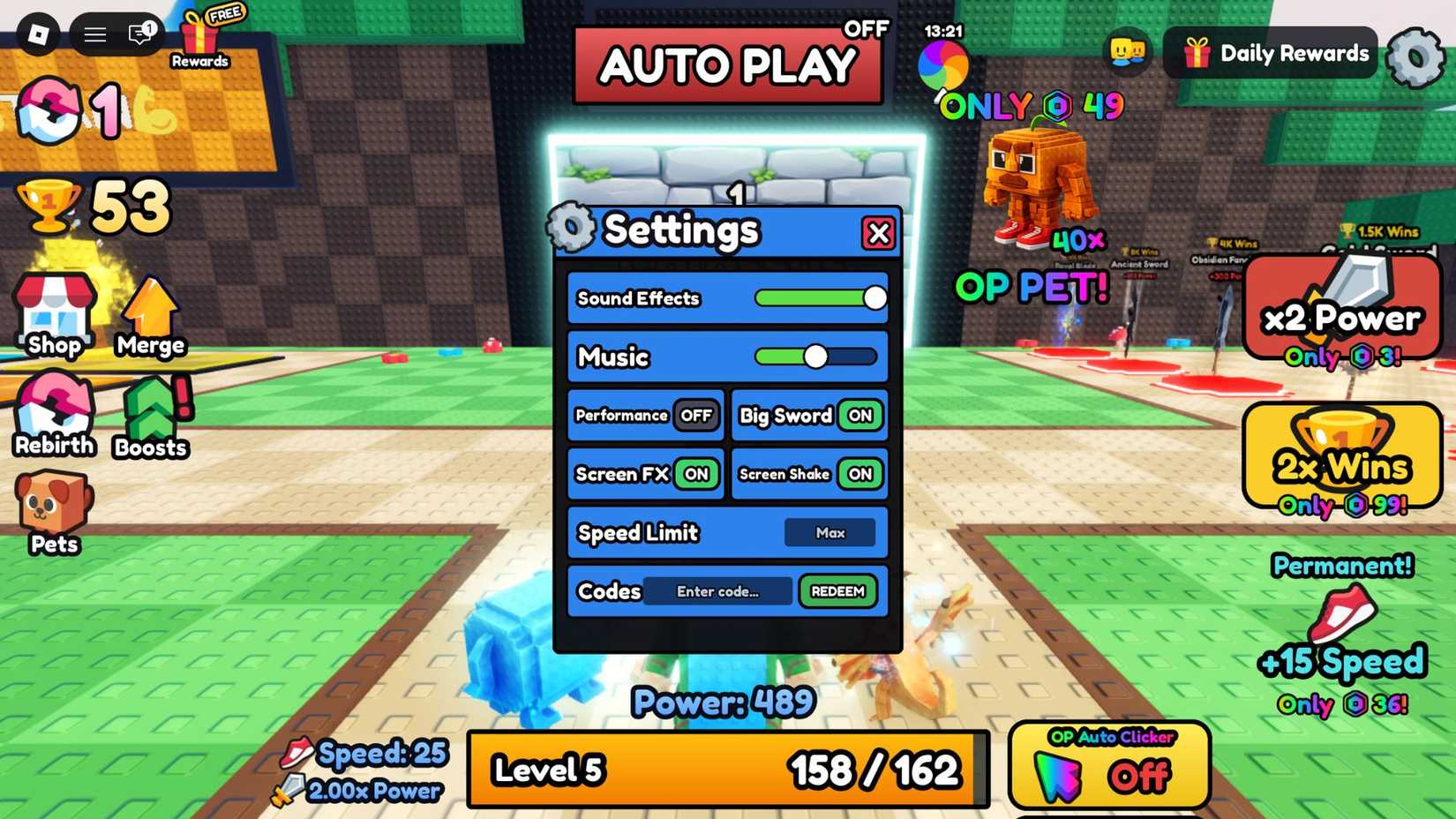 Roblox +1 Power Per Click – Códigos de Agosto de 2026